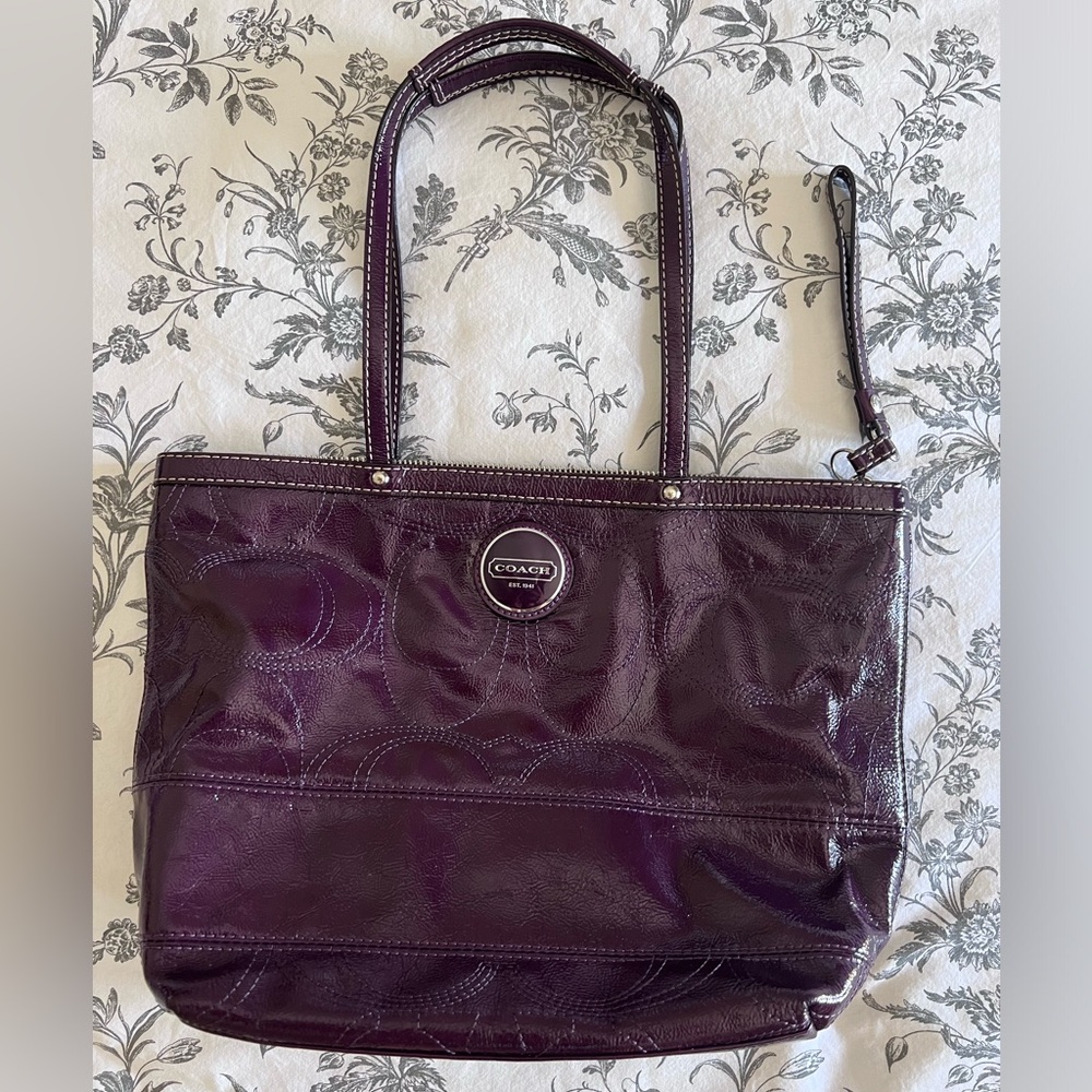 Coach | Patent Leather Tote (Purple)